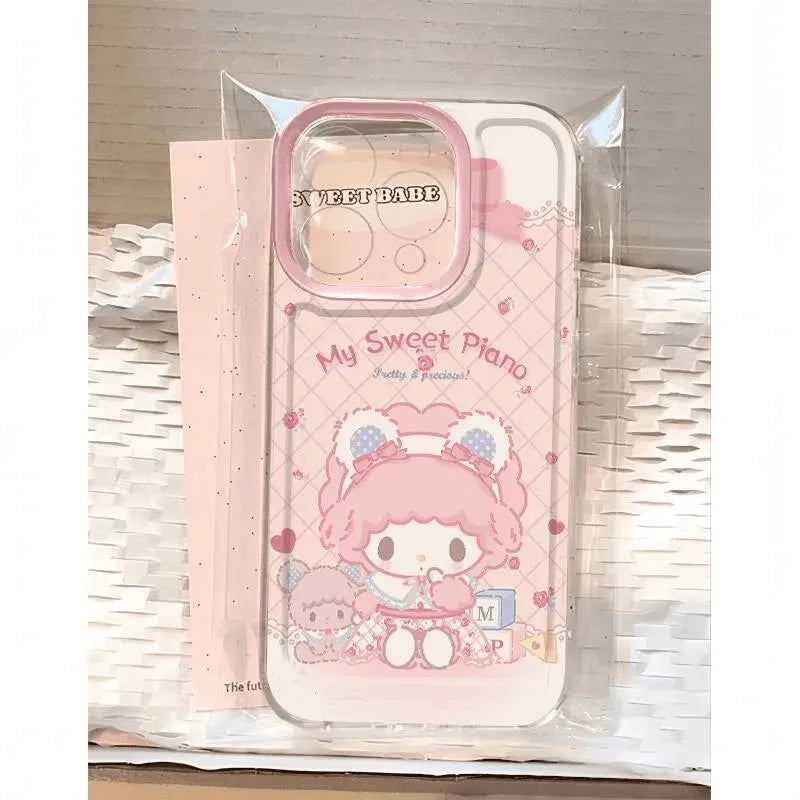 Pink My MelodyS Cartoon Cute Phone Case For iPhone 17 16 16e 15 14 13 12 11 Mini Pro Max X XR XSMax 7 8 Air Plus Back Cover