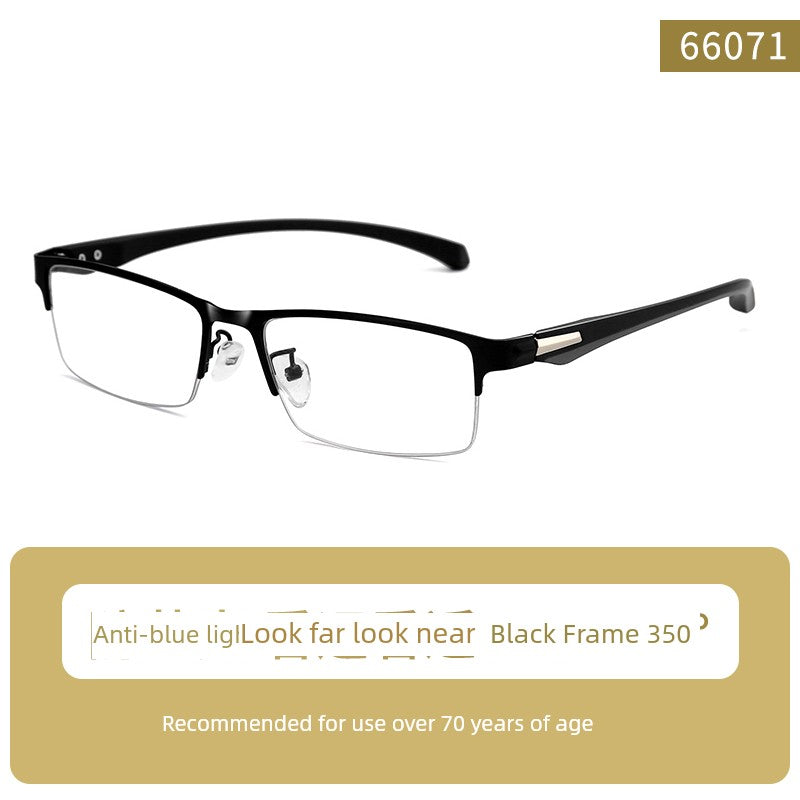 Reading Glasses Men's Automatic Adjustment Degree Intelligent Zoom Dual-Use HD Middle-Aged and Elderly Anti-blue Light Presbyopic Glasses