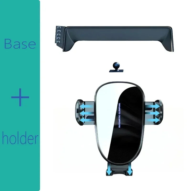 Car Phone Holder Screen Mount For Volkswagen Atlas 2024 2025 Wireless Charging Stand Navigation Bracket Glasses Storage Box