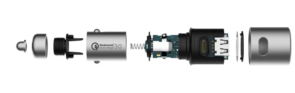Original Xiaomi Mi Car Charger QC3.0 with 2 Dual USB Quick charge Max 5V/3A 9V/2A 15V/1.5A Metal Style car gift