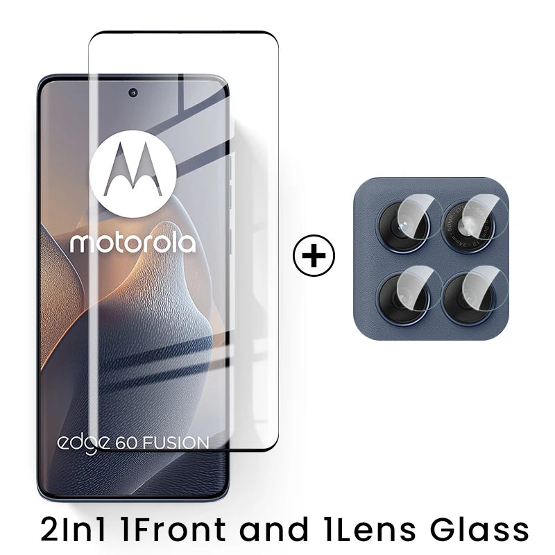 Edge60Fusion 6To1 9D Curved Glass Screen Protector For Motorola Edge 60 Fusion 5G Camera Protective Glass On Edge60 Pro 60Fusion