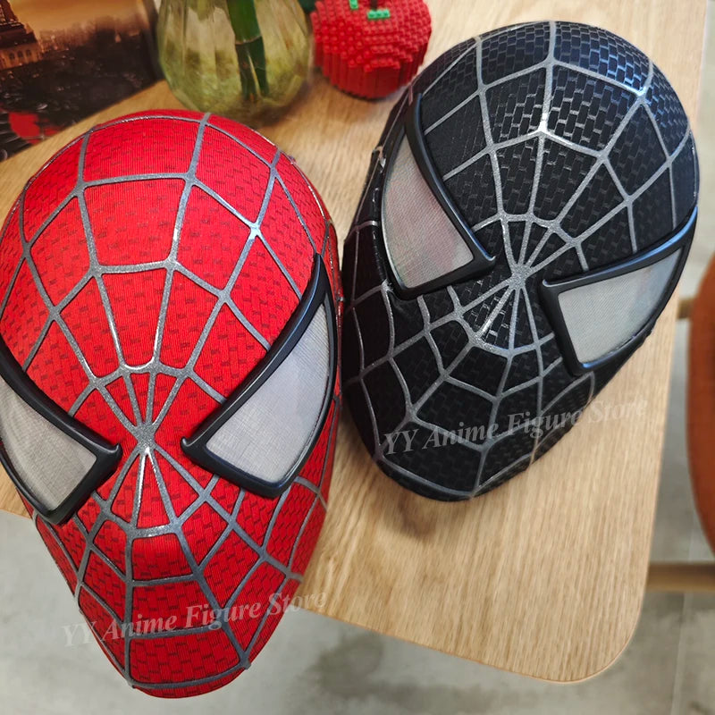 1:1 Marvel Spider-Man Tobey Mask Spiderman Faceshell Detachable Lenses Mascara 3d Cosplay Costume Superhero Xmas Gifts Model
