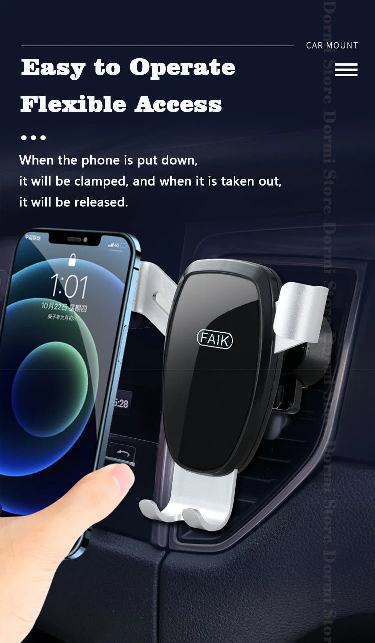 Car Phone Holder for Kia K5 Optima JF 2016~2020 2018 Air Vent Cellphone Mount Support GPS Bracket Gravity Stand Auto Accessories