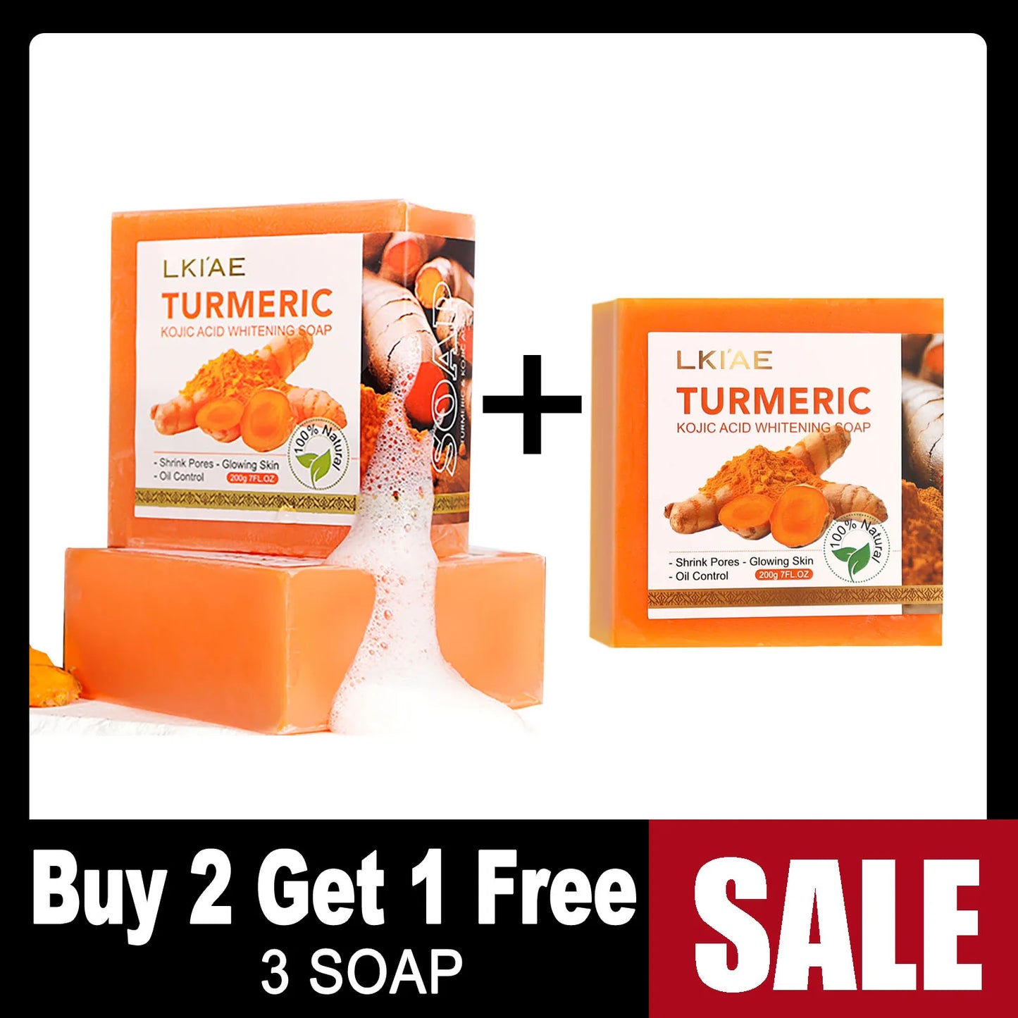AILKE Whitening and Acne Removal Skin Care Set, With Glutathione, Vitamin C, Aloe Vera, Moisturizes, Evens Skin Tone