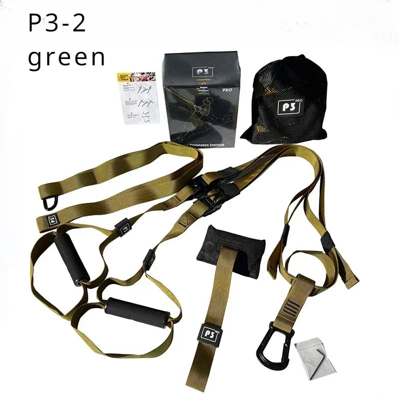 P3-2 & P3-3 Trx Adjustable Suspension Training Belt - Multi-Purpose Resistance Band for Yoga, Fitness & Strength Workouts