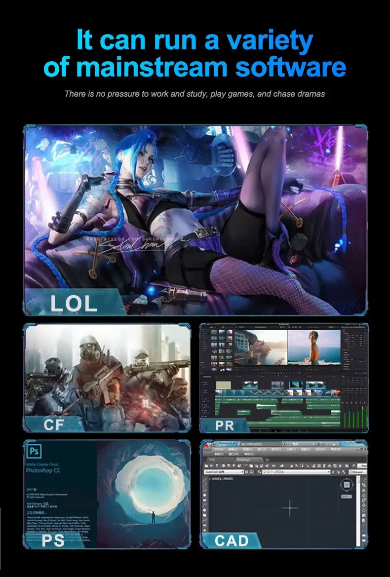 2026 Gaming 15.6' Laptop Intel Core I9 9900 Computer 16GB RAM 1TB 2TB 1920*1080 Fingerprint Unlock Backlit Laptops Windows 11