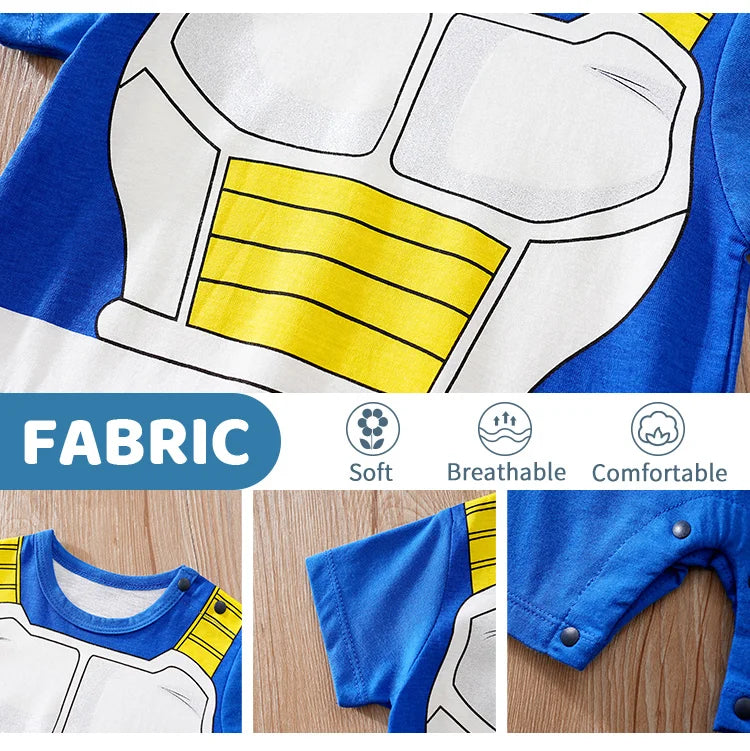 Newborn Clothing Handsome Anime Role Play Cotton Comfortable Soft Boys And Girls 0-18 Summer Short Sleeved Baby Jumpsuit