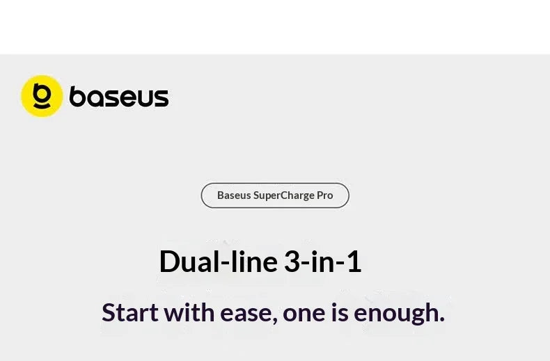 Baseus 67W Pro 3 In 1 Portable Power Bank Retractable Cable Charger 3C Certified Airline Approved For Smartphone 10000mah