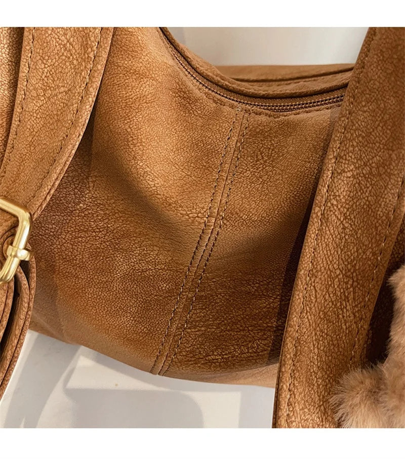 Fashion Soft PU Leather Tote Bags for Women Trend Female Simple Large High Capacity Shoulder Women Handbags Messenger Bags