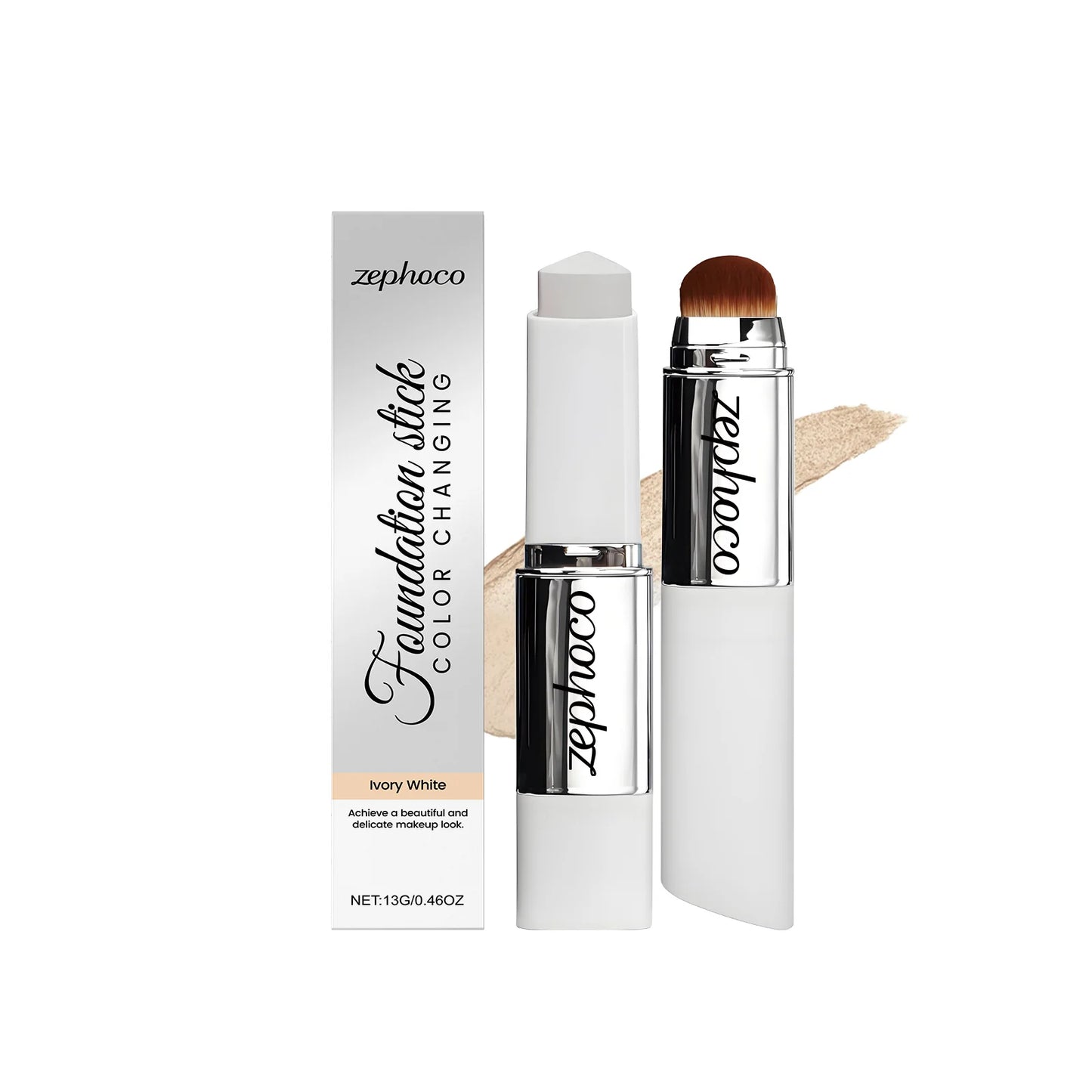 2-in-1 Color-Changing Foundation Stick Liquid Hydrating Matte Concealer Lightweight Moisturizing Brightening Translucent Makeup