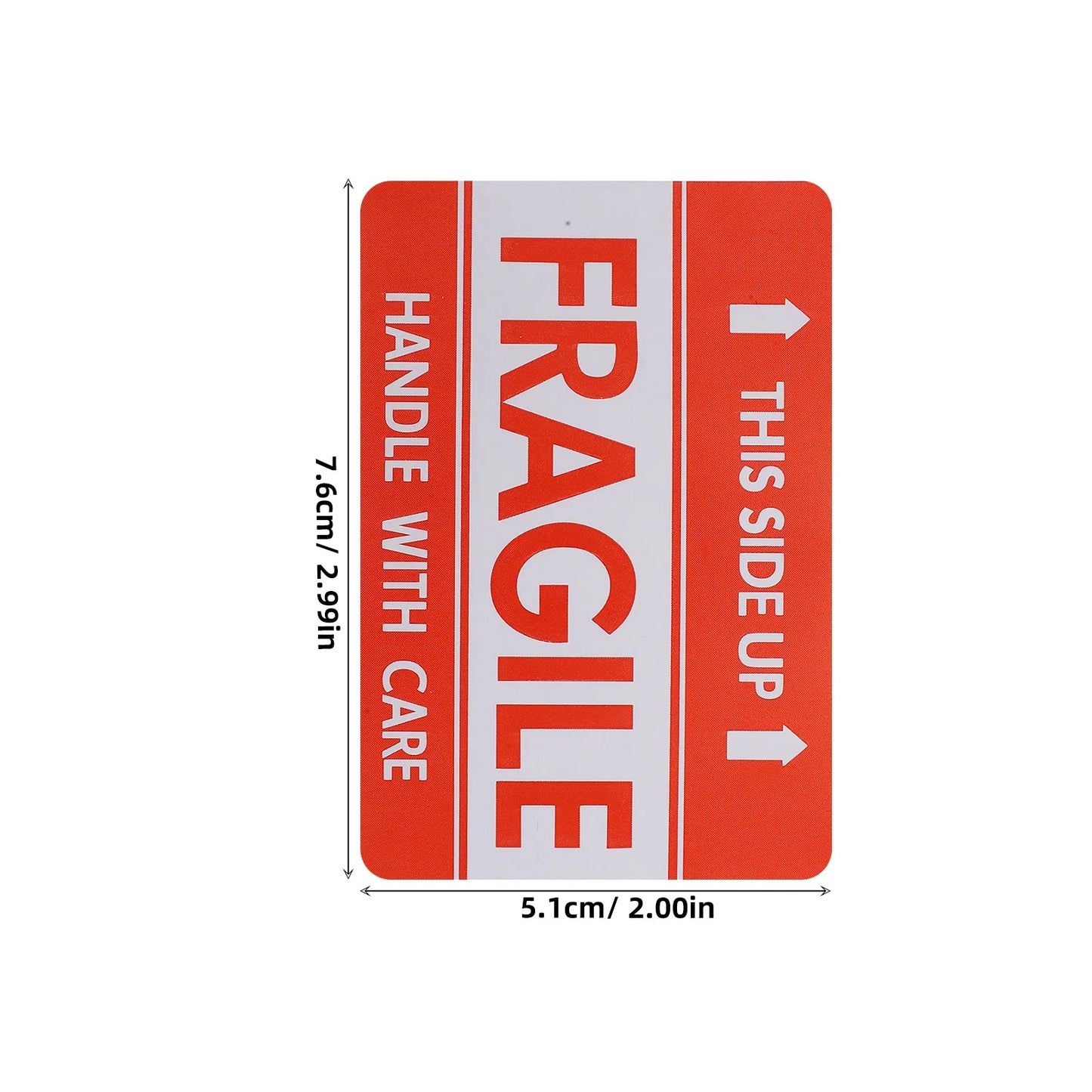 Roll Red Fragile Shipping Stickers High Visibility Adhesive Fragile Label Stickers for Moving Packaging Logistics