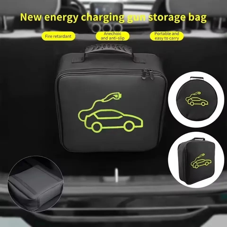 Electric Car charger Plugs Storage Carry Bag EV Car Charging Cable Sockets Waterproof Fire Retardant Equipment Container