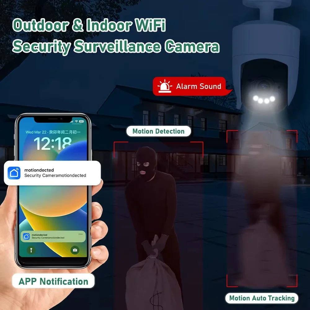 6MP Tuya Smart 5G WIFI Camera Outdoor Indoor Security Home PTZ Camera Auto Tracking Color Night Vision Wireless Surveillance Cam