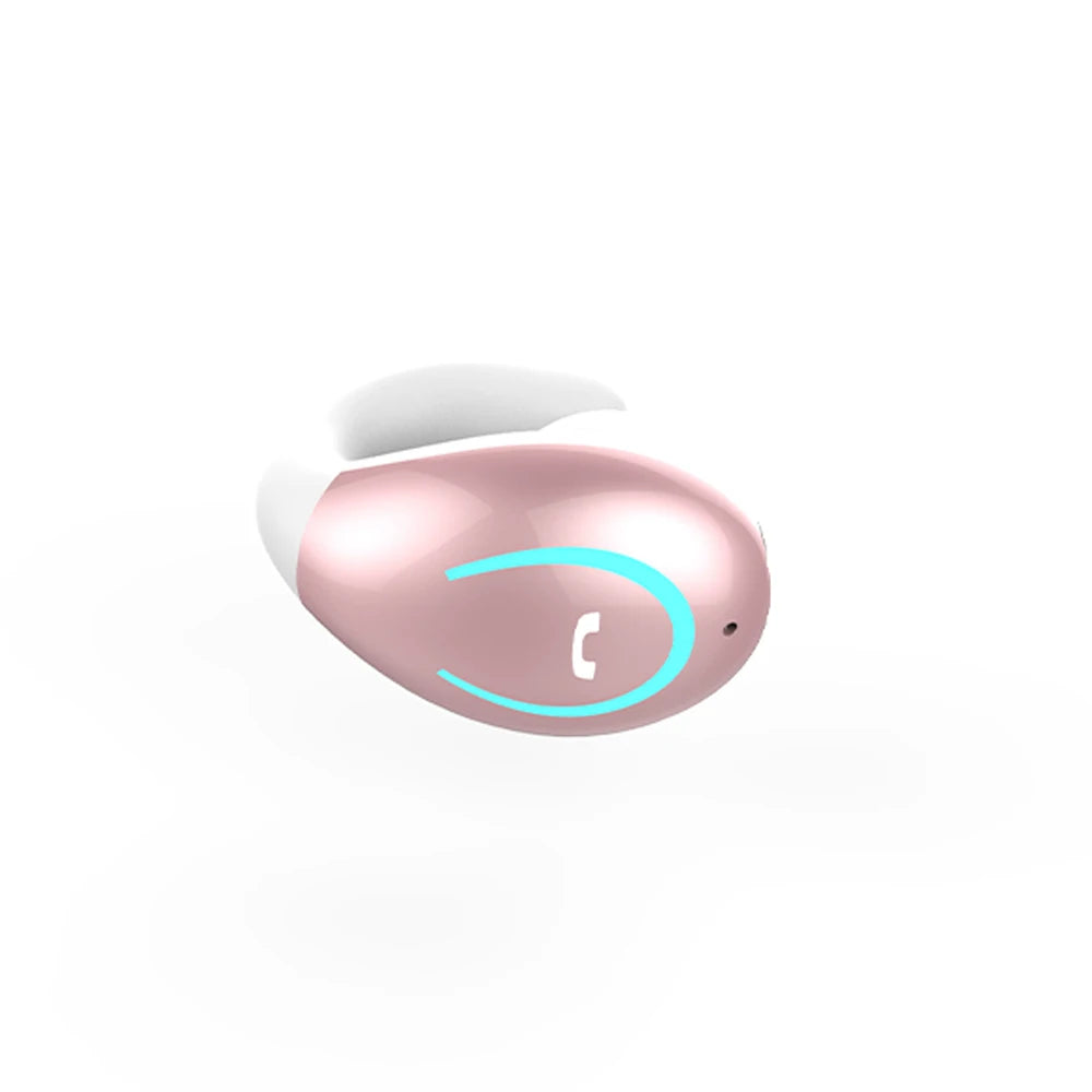 Bluetooth Headset 5.0 Tws Single Earless Clip On Sound Reduction Stereo Motion Touch Mini Wireless Headset