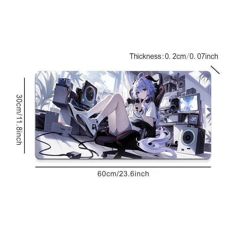 Ganyu Large Gaming Mouse Pad Desk Pad Desktop Mat Surface for Computer Mouse Deco Gaming Desktops Carpet for Mouse Playmat