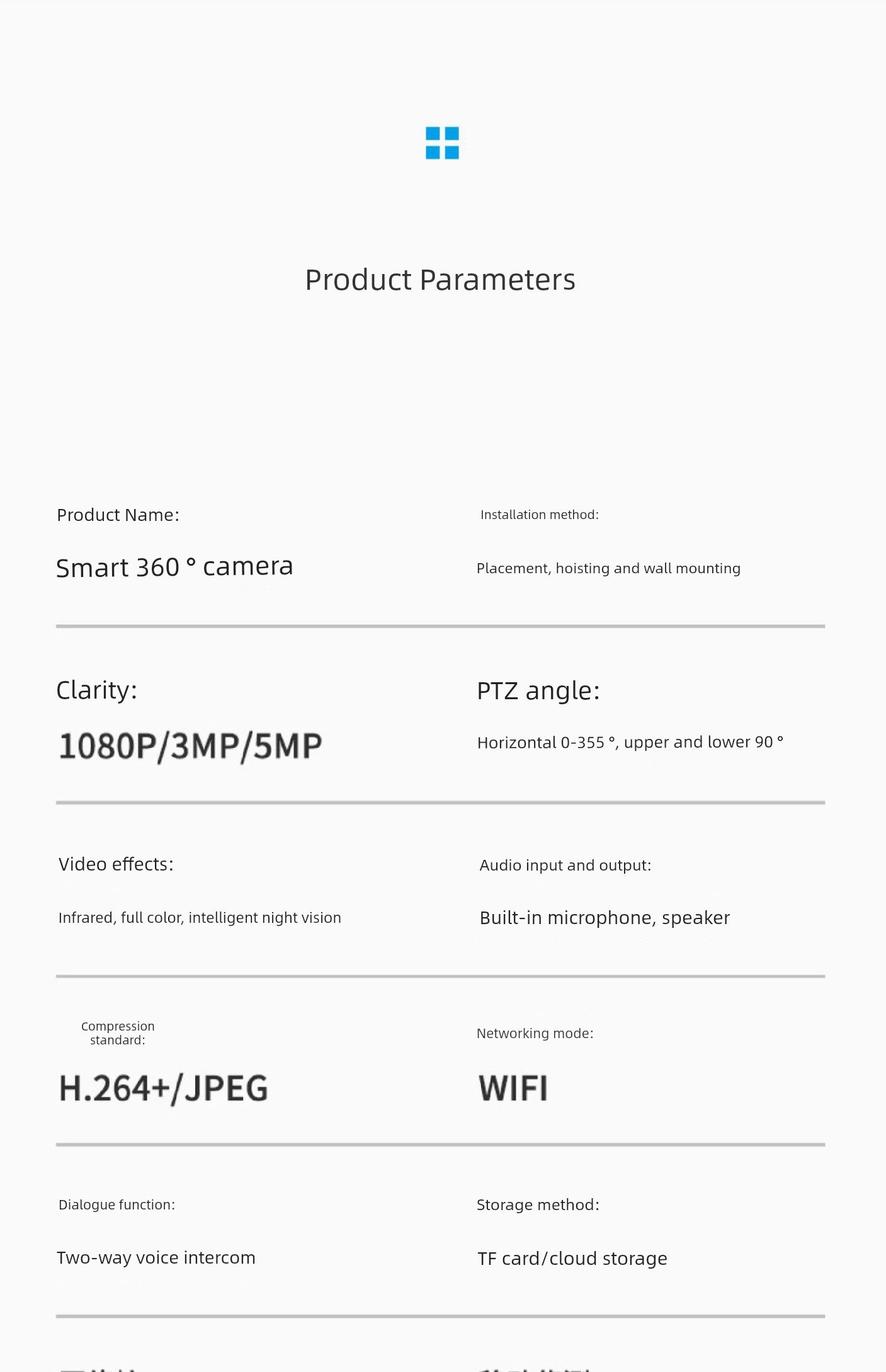 HD Indoor Smart Webcam without Dead Angle