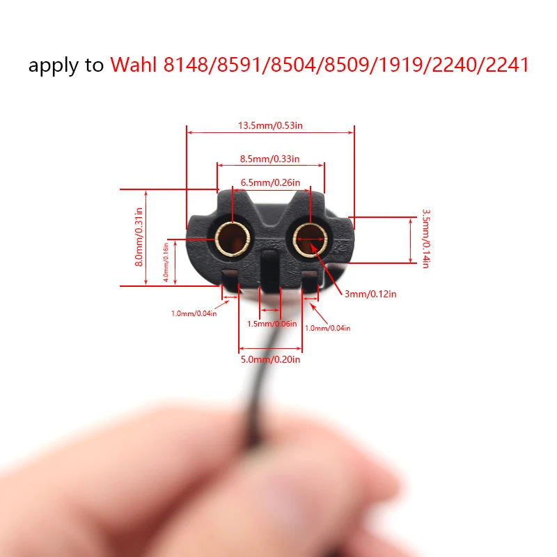 USB Charging Cable For Wahl 8148/8591/8504/8509/1919/2240/2241 Power Cord 1M Length Professional Hair Clipper Accessories