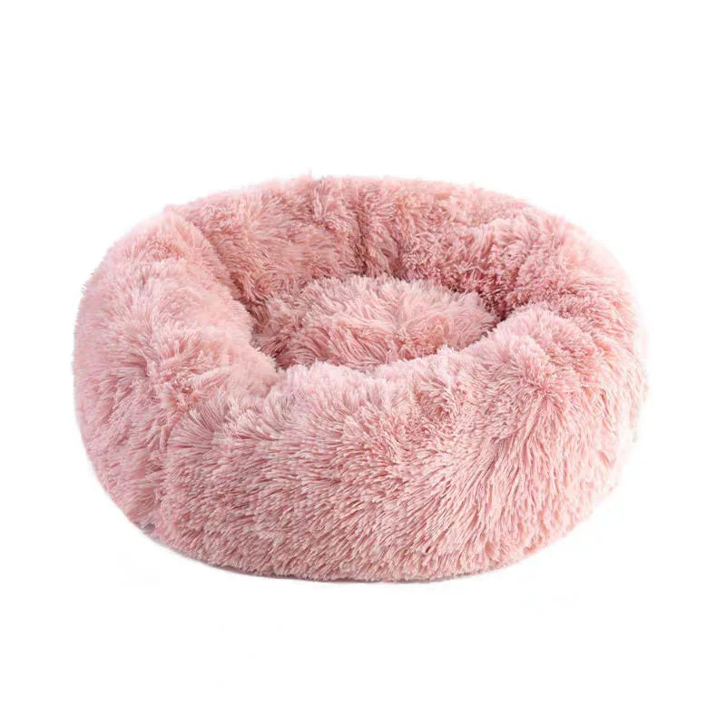 Cozy Winter Pet Bed! Plush Round Nest for Cats/Dogs, Detachable & Washable, Home Decoration Fit