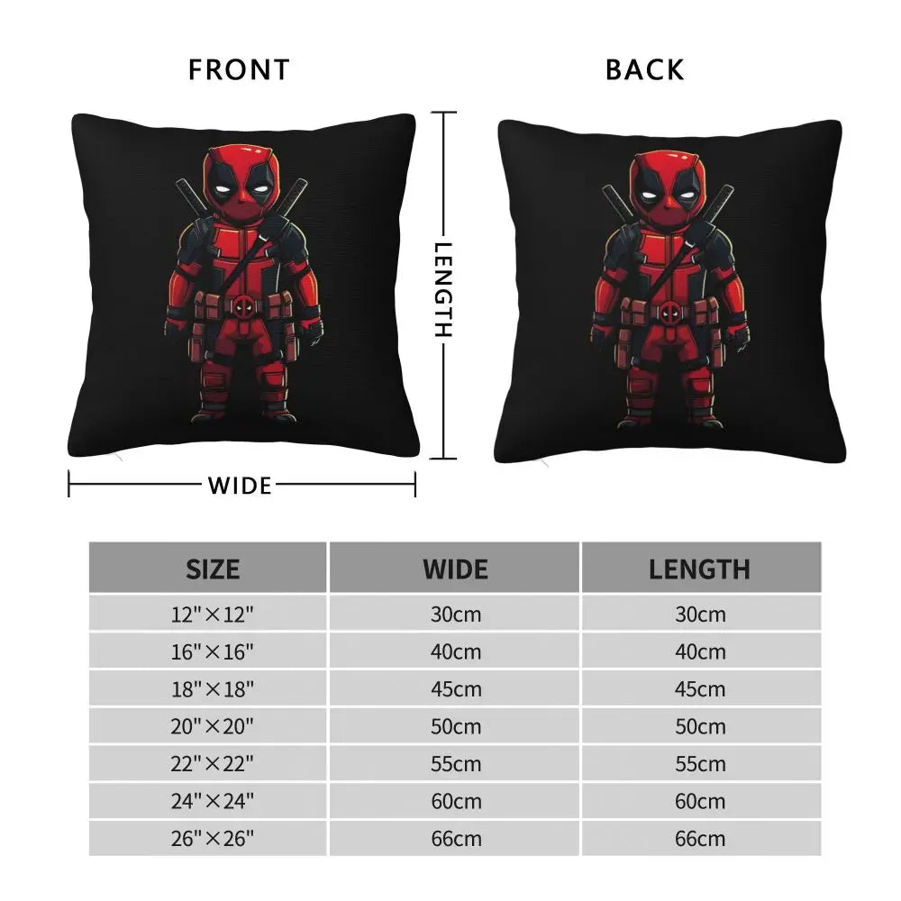 Custom Deadpool Wolverine Cartoon Manga Cushion Cover Soft Cute Pillows