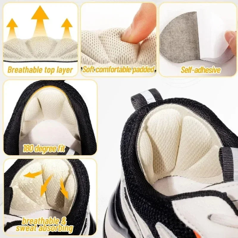 12pcs Foot Care Self-Adhesive Heel Protector Sticker Insoles for Sport Running Shoes Pad Adjustable Heel Liner Pain Relief pads