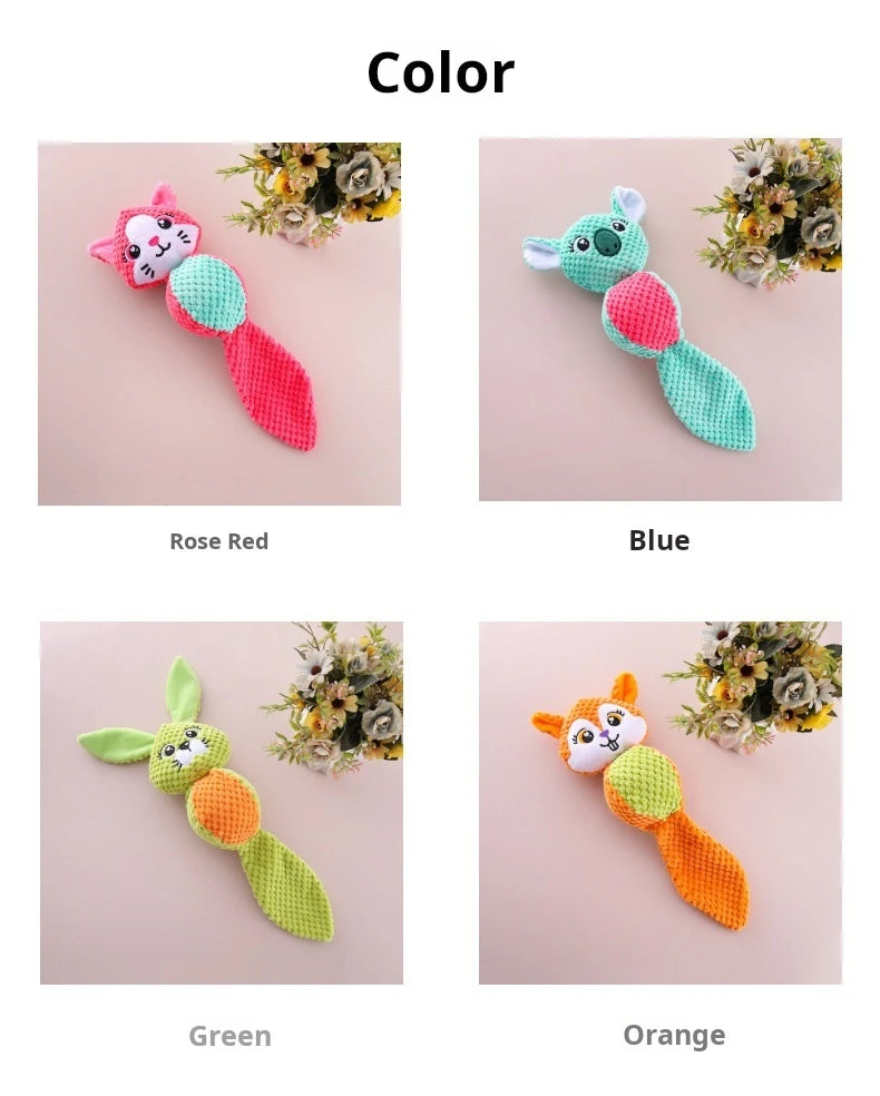 Pet Plush Toy Dog Bites And Sounds Interactive Toys For Indestructible Dogs Corn Velvet Ball Shaped Speaker Cute Animal Shape