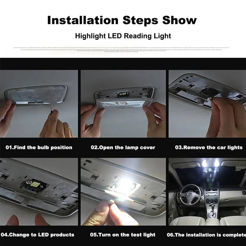 Car Interior LED Light Canbus For SMART Fortwo Forfour 450 451 453 454 EQ City-Coupe Cabrio Electric Drive Parts Accessories
