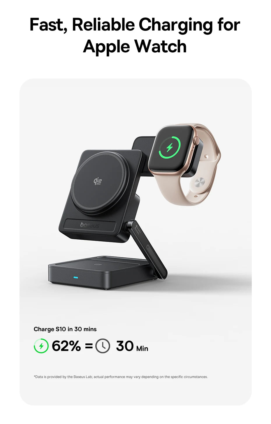 Baseus 3 in 1 Magnetic Wireless Charger Qi2.2 35W Fast Charging for IPhone 17 16 15 14 IWatch Earbuds AirPods Pro IWatch