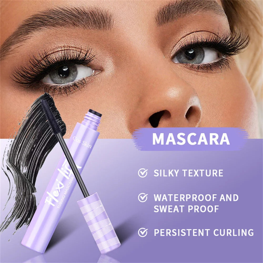 5D Waterproof Mascara Lengthening Eyelashes Long Lasting Sweatproof Mascara Black Silk Fibre Make Up Beauty Korean Cosmetics New