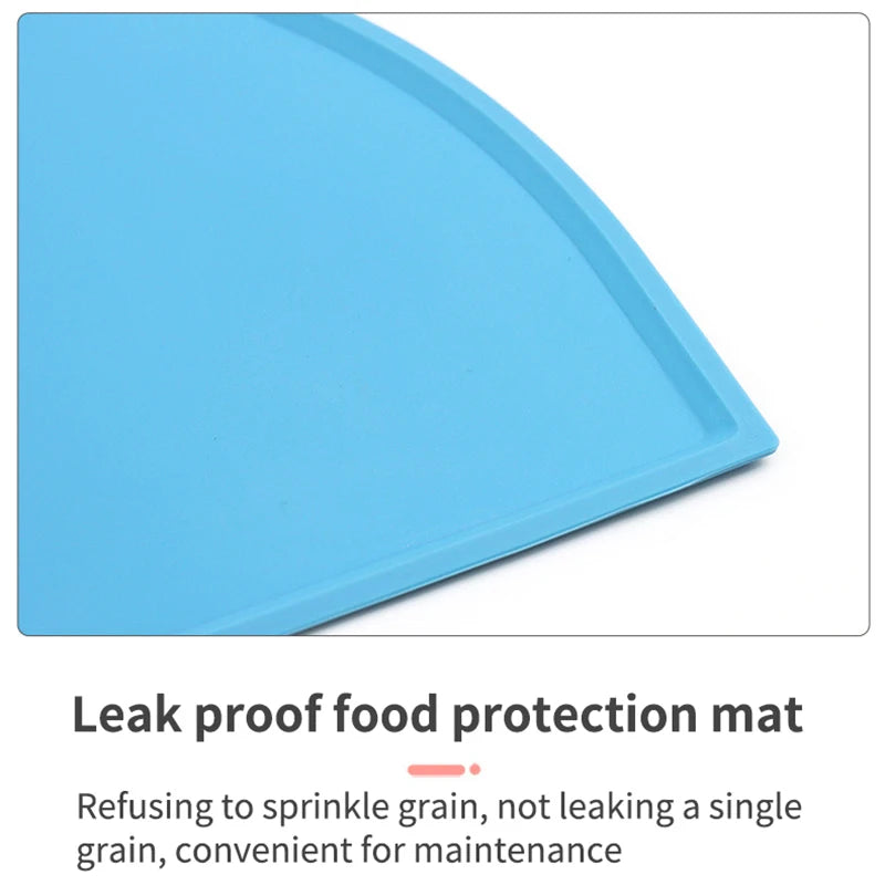 1pc, Pet Placemats, Cat Silicone Placemats for Feeding, Easy to Clean, Anti-Slip, Raised Edges, Suitable for Both Cats and Dogs