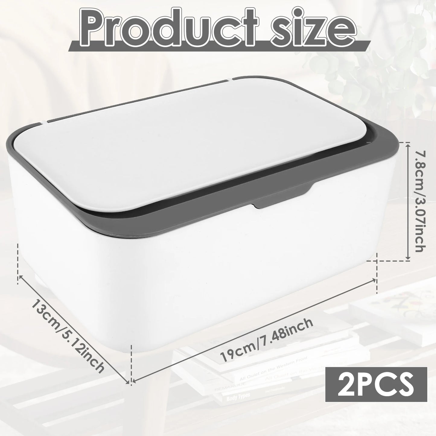 1/2Pcs Wet Tissue Box Paper Dispenser Portable with Lid Tissue Storage Box Holder Dustproof Baby Car Organizer Napkin Container