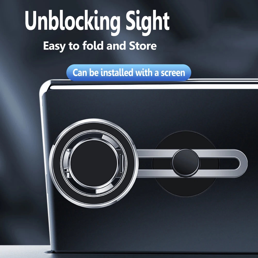 Magnetic Car Phone Holder Adjustable Foldable Telescopic Strong Magnetic GPS Mount Support for IPhone 14 13 12 MagSafe Charger