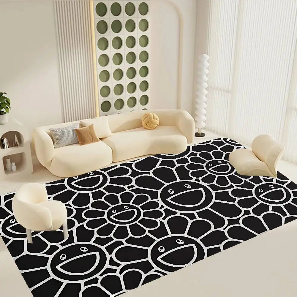 Flower T-Takashi Art M-Murakami Entrance Door Mat Nordic Style Home Doormat Bathroom-Toilet Mats Bedroom Hotel Decor Mat