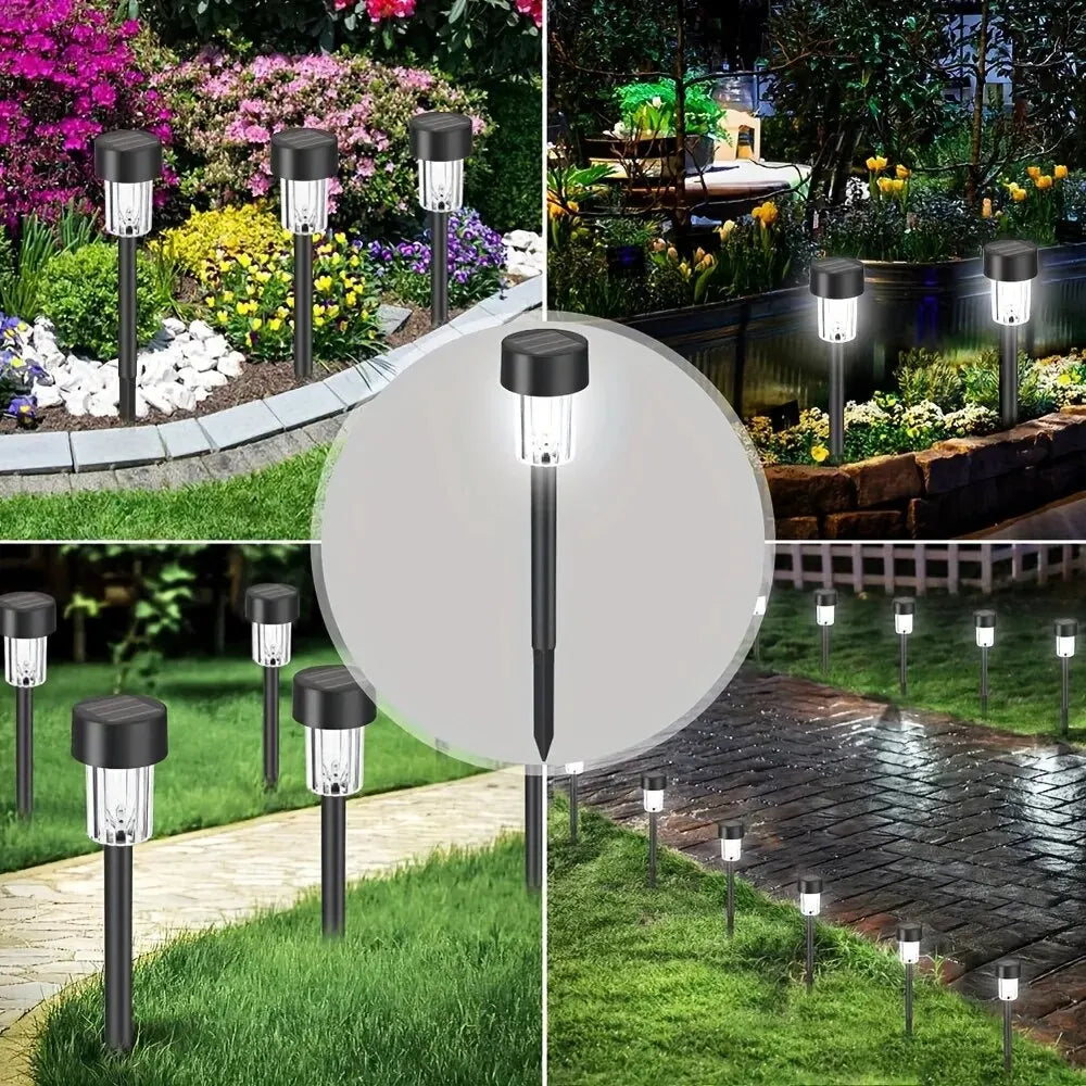 10pcs Solar Garden Light Outdoor Solar Powered Lamp Waterproof Landscape Lantern Lighting for Pathway Yard Lawn Garden Decorati