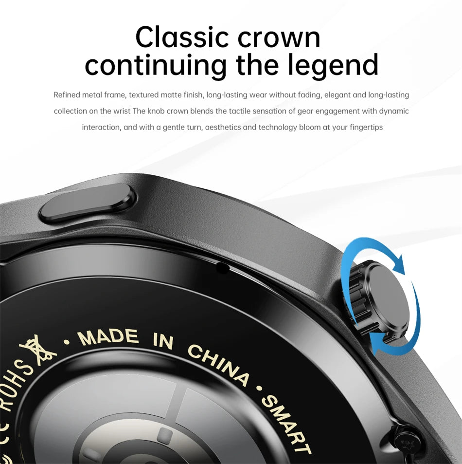2025 New Mens Smart Watch 360 * 360 Bluetooth Call Smartwatch AMOLED Screen GPS Smart Watches NFC Waterproof Smart Watch for Men