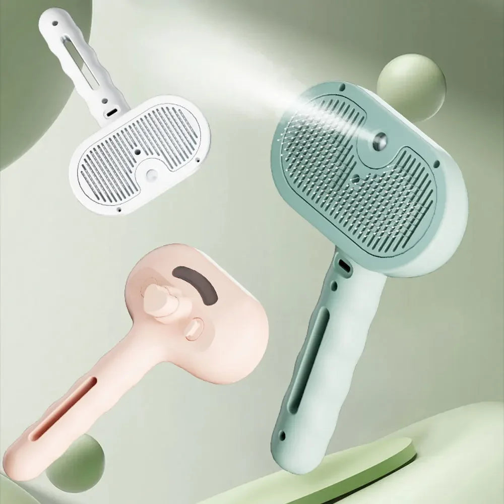 Pet Spray Hair Comb Pet Hair Remover Cleaning Brush Cats Grooming Dog Accessories Tools Dematting Water Mist Humidifier Comb