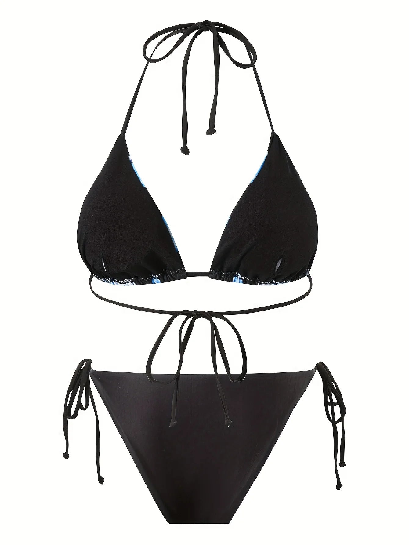 Sexy Bikini Retro Print Tropical Skirted Three-Piece Beachwear Strapless Strap-On Swimsuit Female Adult High Elasticity Backless