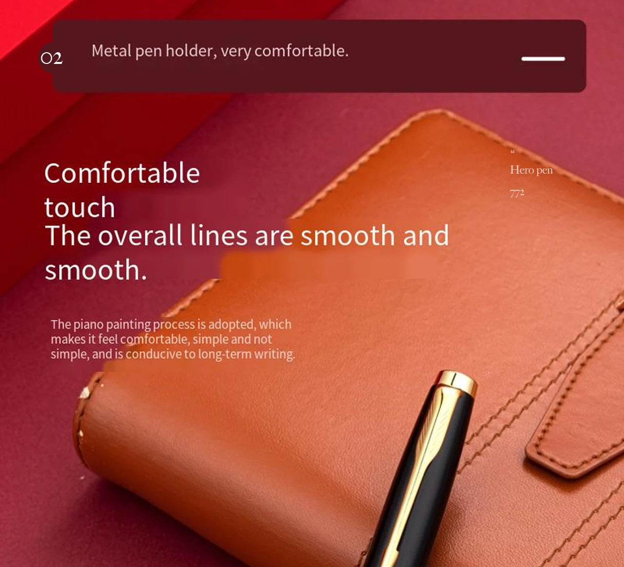 Hero 772 Classic Business Fountain Pen Set- Ideal Corporate Gift，Includes Ink & Classy Gift Box, Perfect for Business/Students