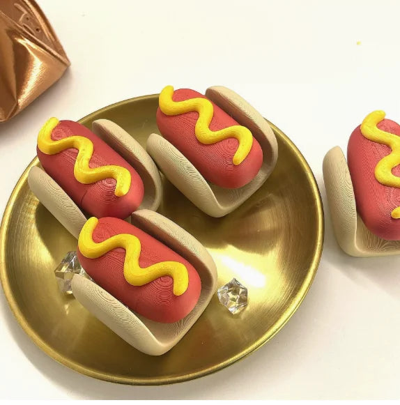 Stress resistant keychain toy - fun stress relieving buttons in strawberry cake, coffee, and chicken legs, designed for all ages