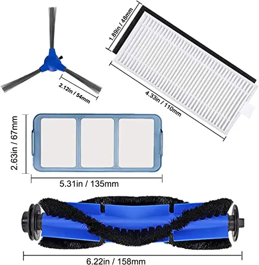 Replacement Parts Accessories for Eufy Robovac 11S 12 25C 15T 30C 35C 39C Side Sweep Main Roller Brush Filter Cover Shell Protec