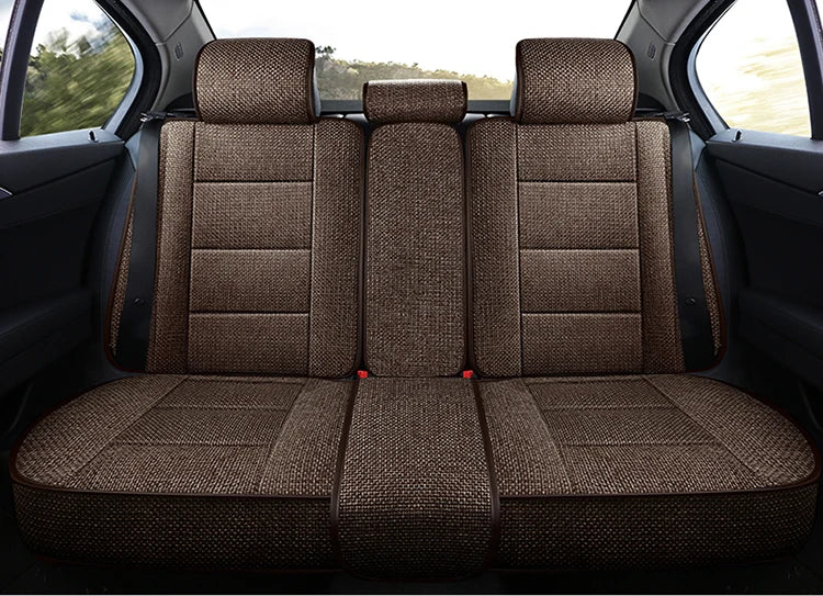 Universal Flax Car Seat Cover For Suzuki Grand Vitara SX4 Swift Ignis Auto Accessories Interior Breathable Protector Pads 차량용품