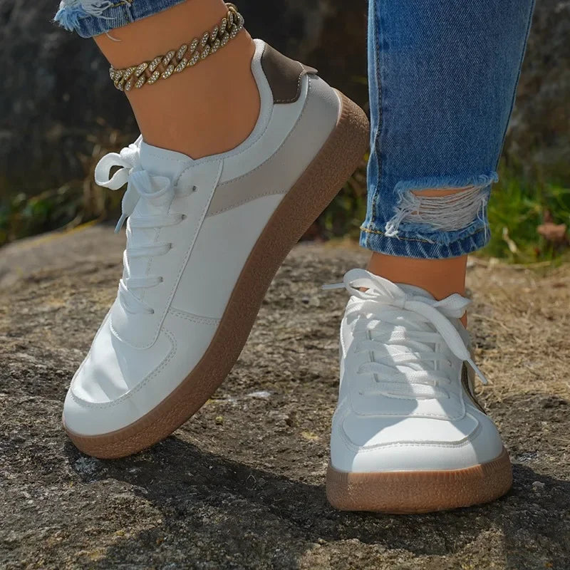 2025 New Leisure Sports Shoes For Women Comfortable Soft Bottom Outdoor Walking Lady Fashion Flats Shoes New Low-top