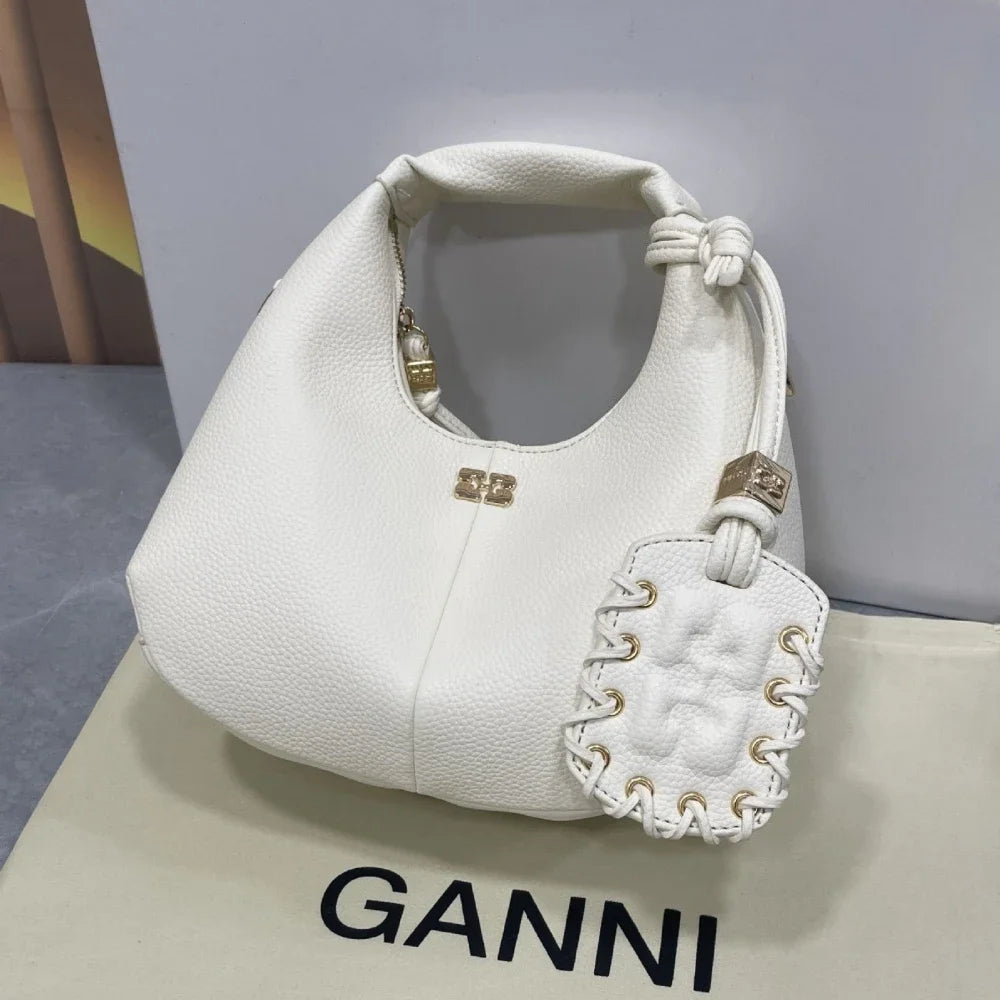 Luxury Mini Hobo Bag Women Vintage Leather Handbag Detachable Strap Commute Shoulder Purse Y2K Fashion Designer Crossbody Bag