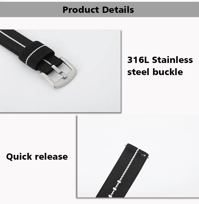 Nylon Watch Band 18mm 20mm 22mm Bracelet Elastic Watch Strap Universal Fast Release Wrist Band Belt Replacement Accessories