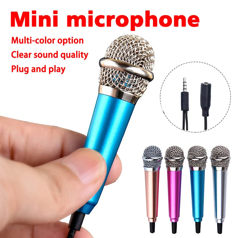 Wired 3.5mm Stereo Studio Microphone Earphone Ktv Karaoke Mini Microfon For Cell Smart Phone Laptops PC Computer Desktop Mikrof