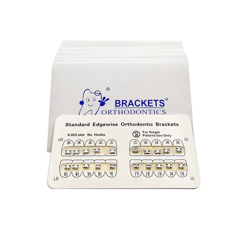 10 Packs Dental Orthodontics Brackets Metal Teeth Bracket Braces Edgewise Without Hook/3 Hook