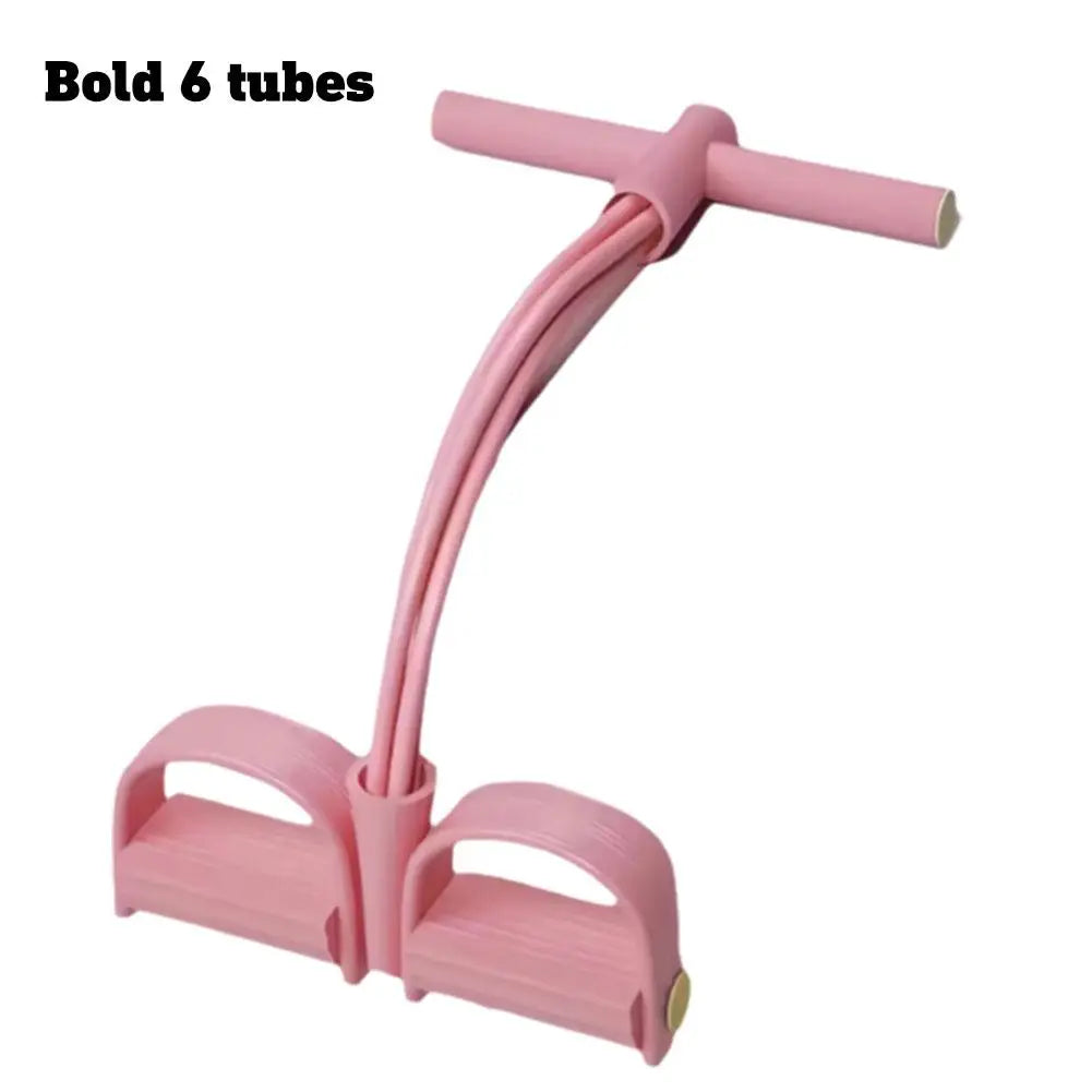 6-Tube Resistance Band Multi Function Tension Rope Fitness Bands 6-Tube Elastic Yoga Pedal Puller For Sports Exercises At Gym