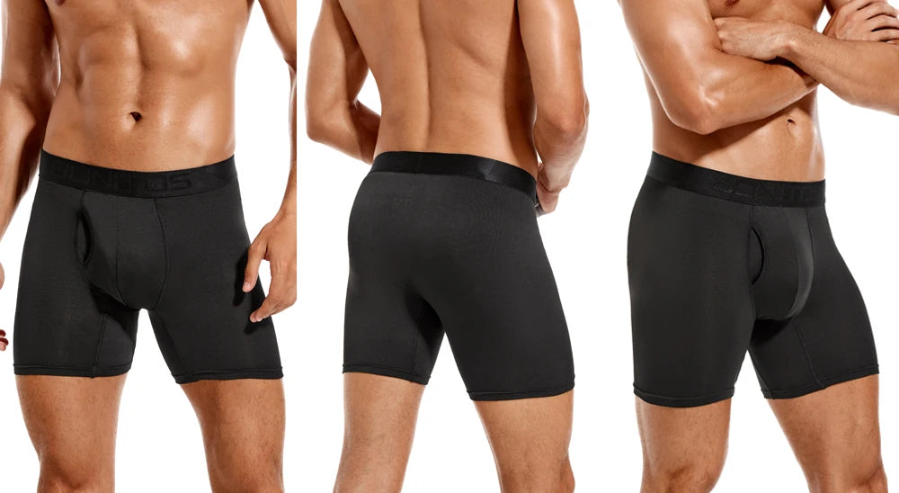 4pcs Front opening underpants men brand Boxers man sexy boxer shorts Men's panties gift underwear for mens calecon