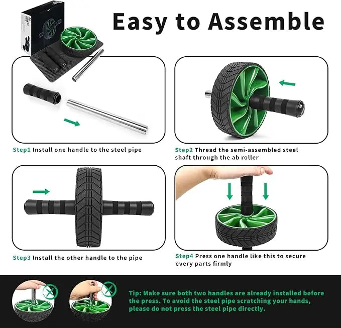 Ab Roller Wheel - Equipment for Abdominal & Core Strength Training, Home Gym Fitness Equipment, Exercise Wheel for Men Women
