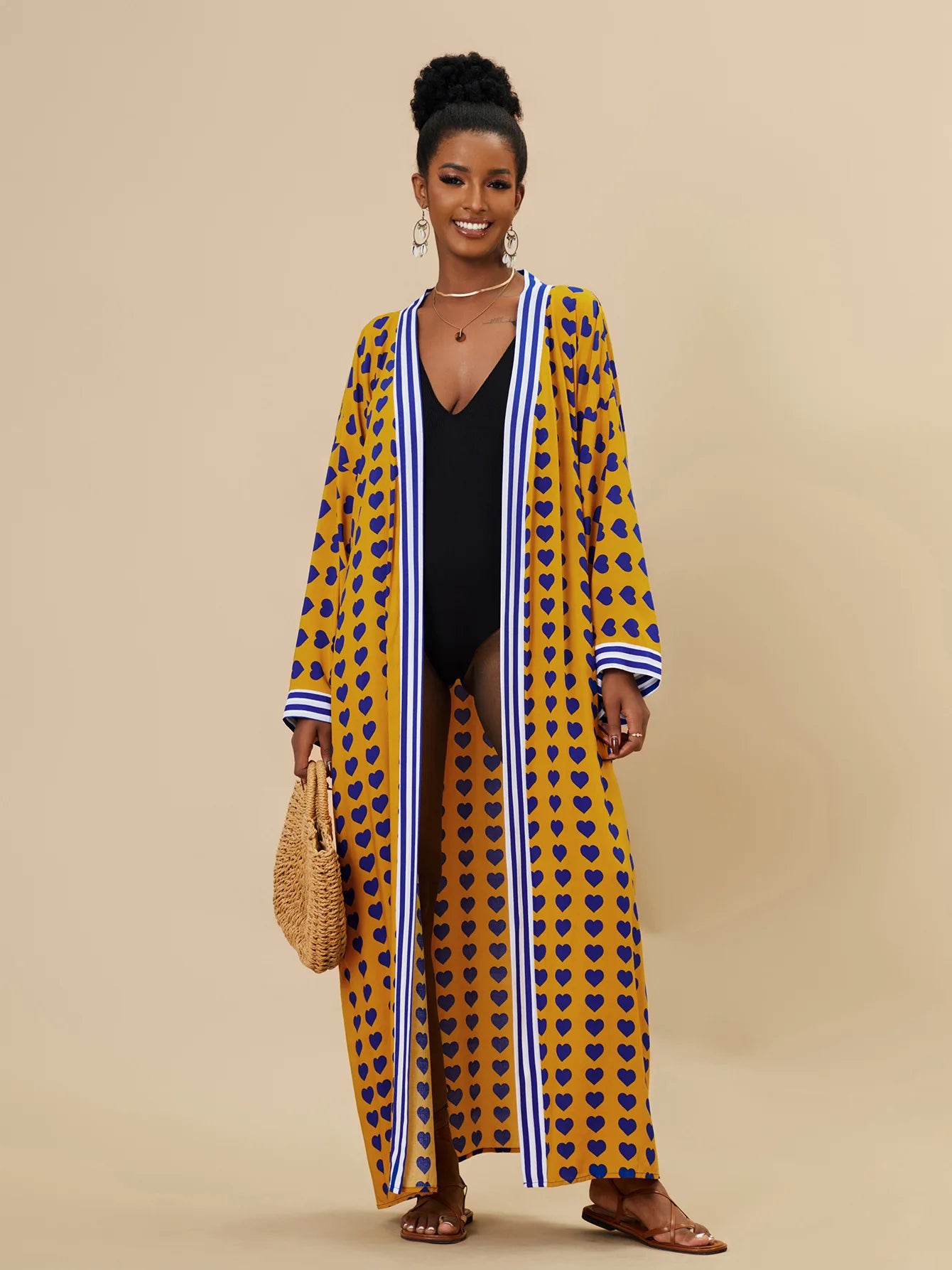 Zebra Beach Cover Ups for Women Long Sleeve Kimono Dress Self Belted Rayon Elegant Pareo 2023 Bathing Suits Holiday Beachwear