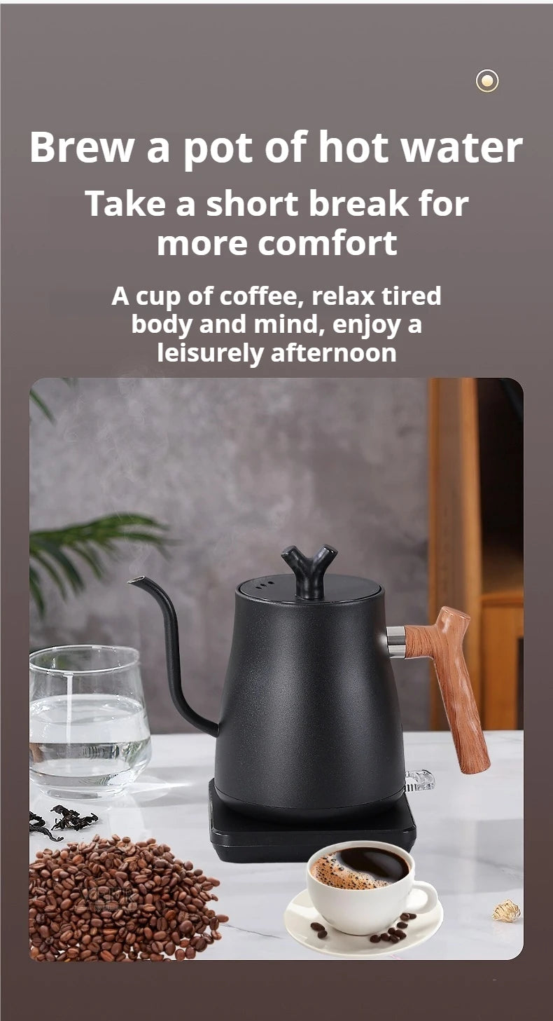 1L Stainless Steel Electric Kettle, Auto Shut-Off, for Pour-Over Coffee/Tea, Smart Temp Control & Mechanical Models